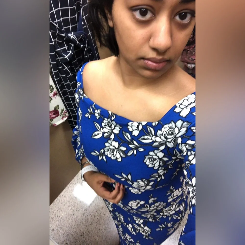 OLIVIA MATTHEWS Off-the-Shoulder Chinoiserie Floral Dress - Picture 8 of 12